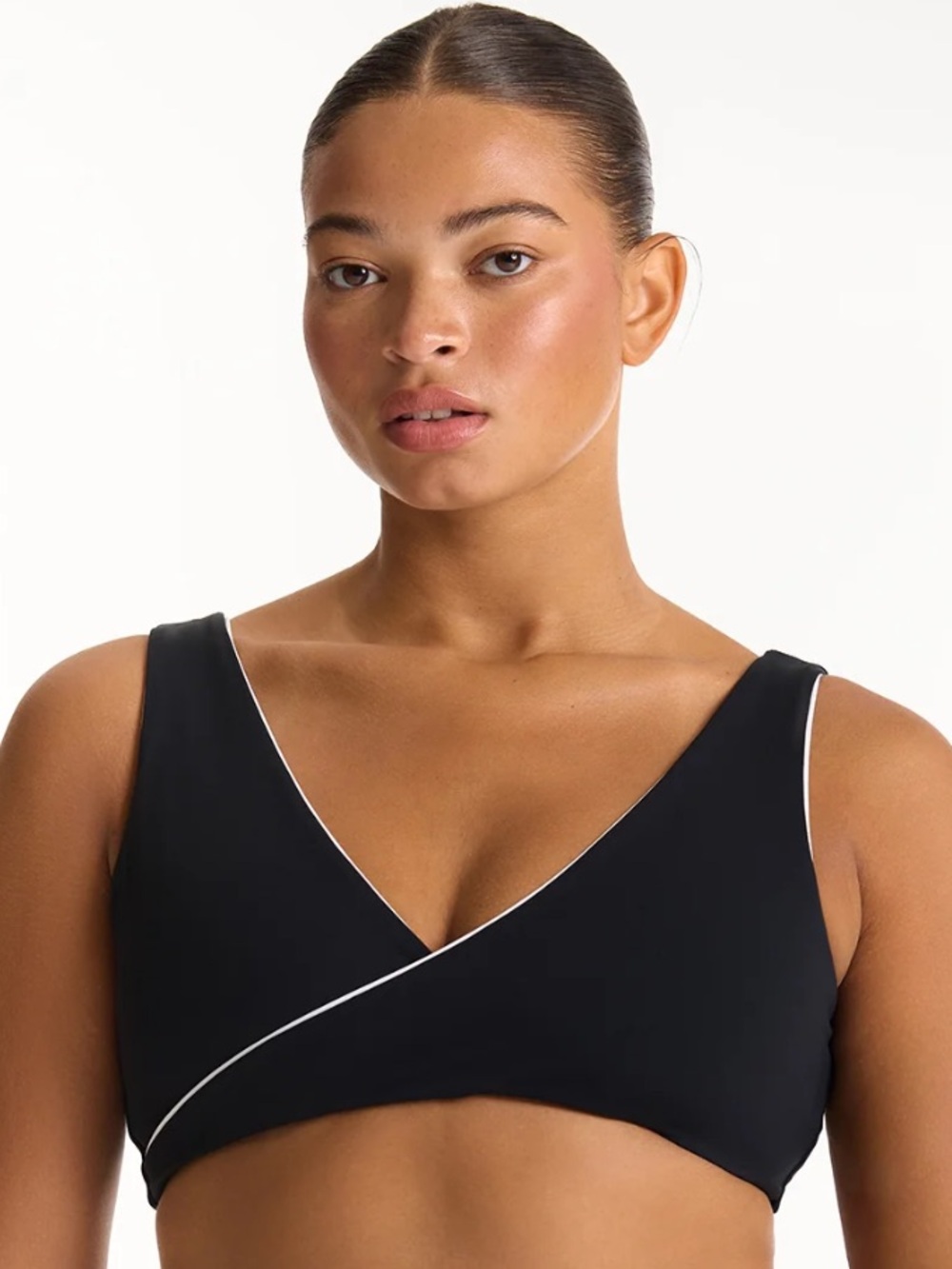 Set Active Breathe 1.0 Contrast Wrap Bra Sz Med